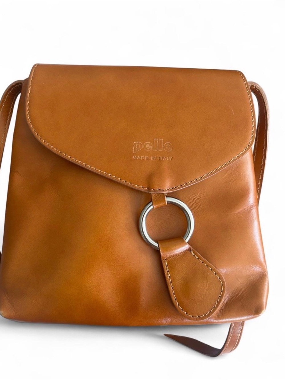 Pelle Genuine Leather Brown Leather Crossbody Bag